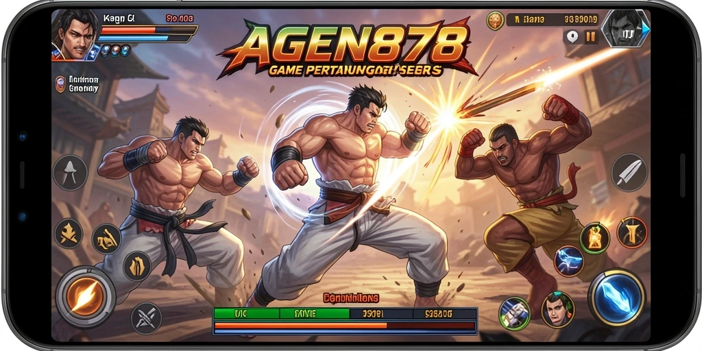 Tampilan gameplay Fighting yang seru dan mendebarkan di AGEN878.