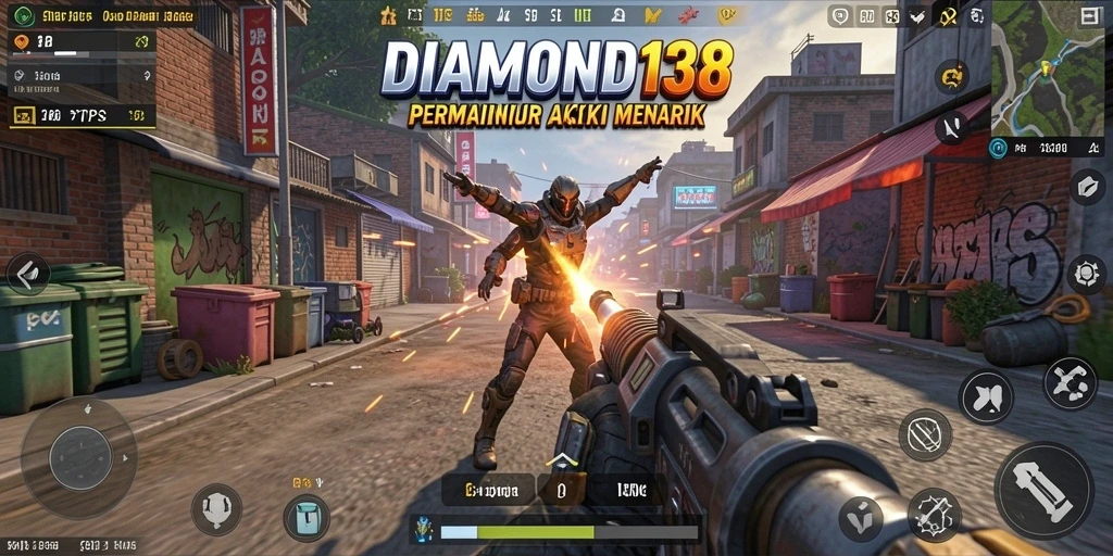 Tampilan aksi mendebarkan dalam gameplay DIAMOND138.