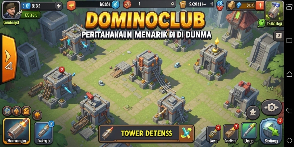 Tampilan gameplay menarik dalam pengalaman Tower Defense.