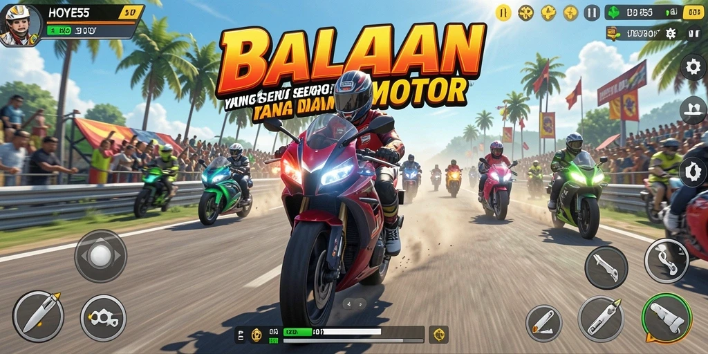 Tampilan gameplay HOYE55 yang seru dan dinamis.