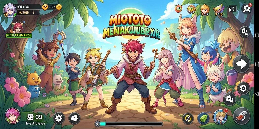Screenshot gameplay MIOTOTO menampilkan aksi karakter Anime yang seru.