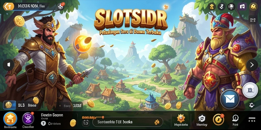 Screenshot gameplay SLOTSIDR menunjukkan petualangan seru di dunia terbuka.