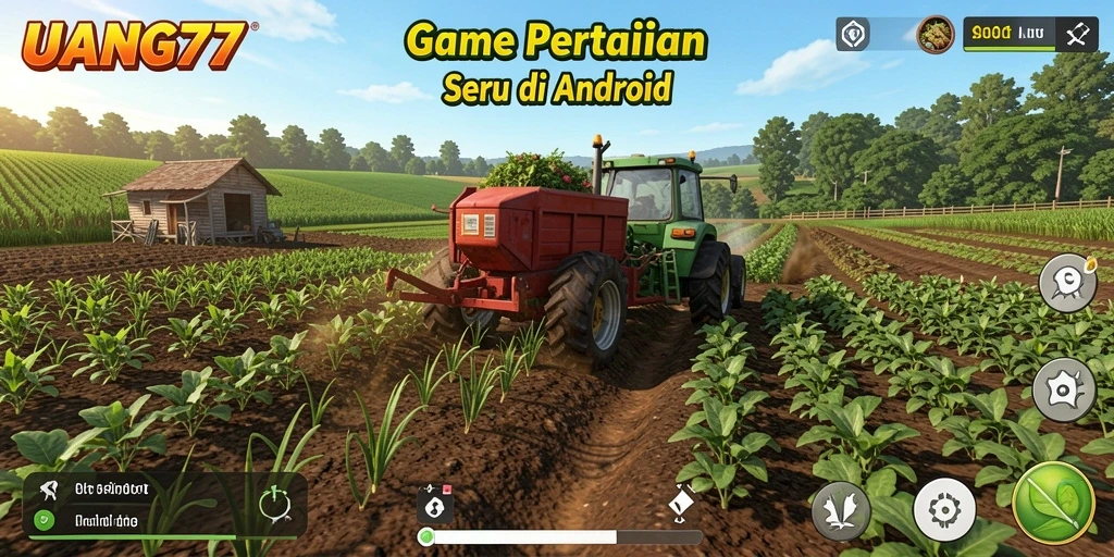Screenshot menunjukkan gameplay seru dalam bertani di UANG77.