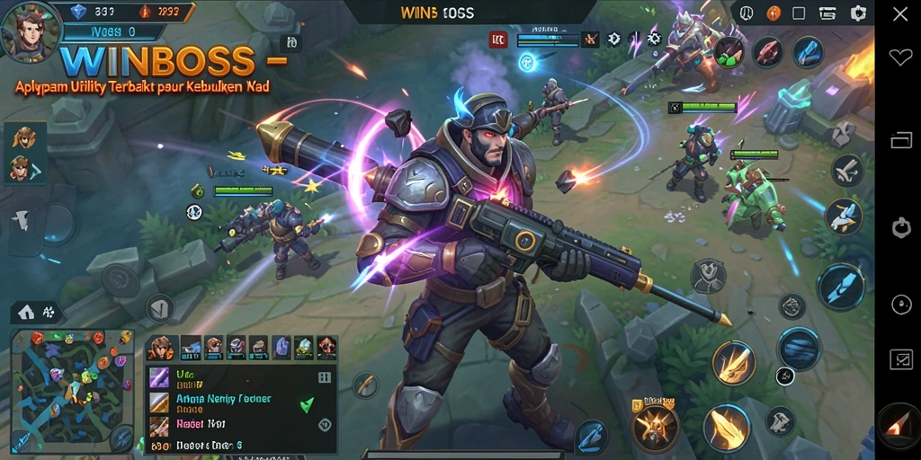 Screenshot utama WINBOSS menampilkan antarmuka aplikasi Utility yang bersih dan fungsional.